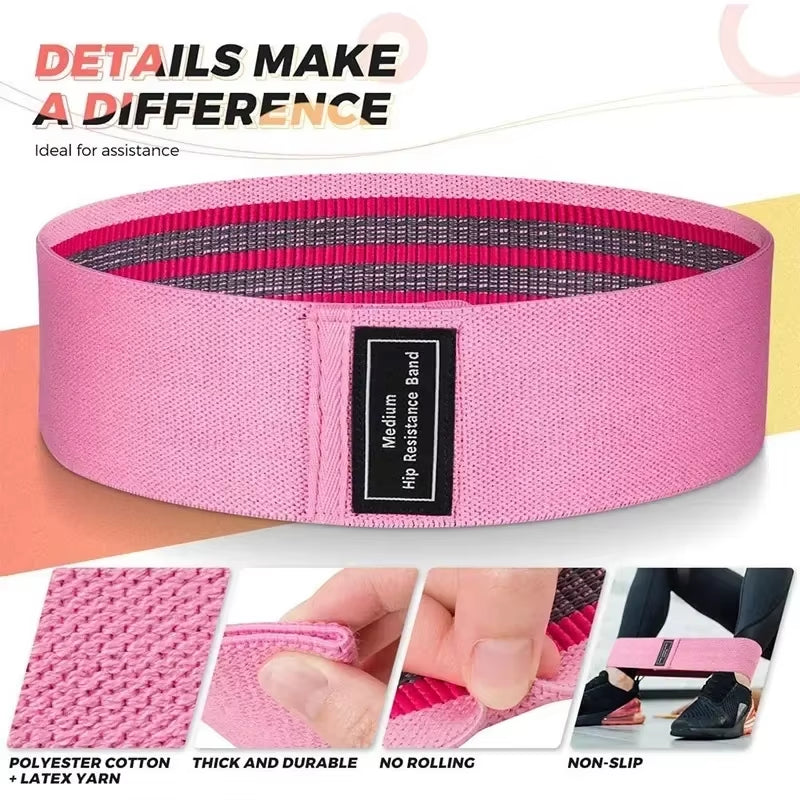 1/2/3PCS Elastic Bands Fitness Resistance Bands Yoga Pilates Circle Expander Bands Gym Training Workout Equipment